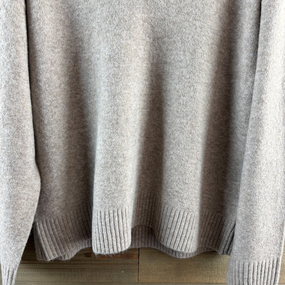 Lucky Brand Womens Sweater Vneck Oversized Soft Minimalist Preppy Size Large - Picture 3 of 8